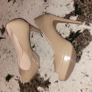 Chinese Laundry platform open toe heels